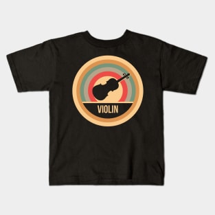 Retro Vintage Violin Gift For Violinists Kids T-Shirt